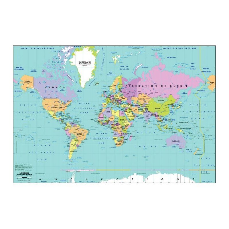 SOUS MAIN 39,5X58,5 CARTE MOND